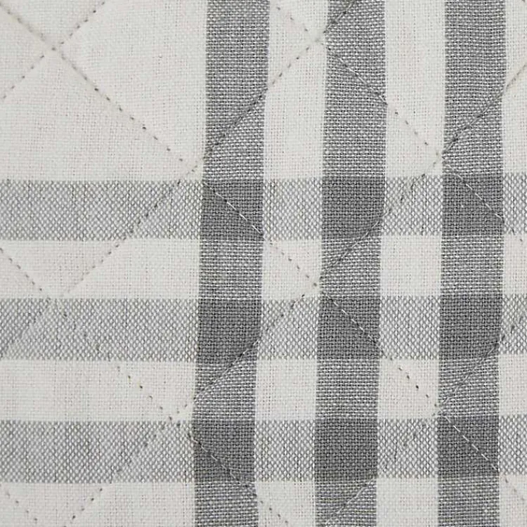 Kirklands Home Kitchen Accessories|Gray Plaid Eat Drink Enjoy 4-pc. Dish Towel Set