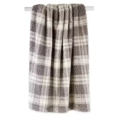 Clearance Plaid Plush Throw Blankets & Throws