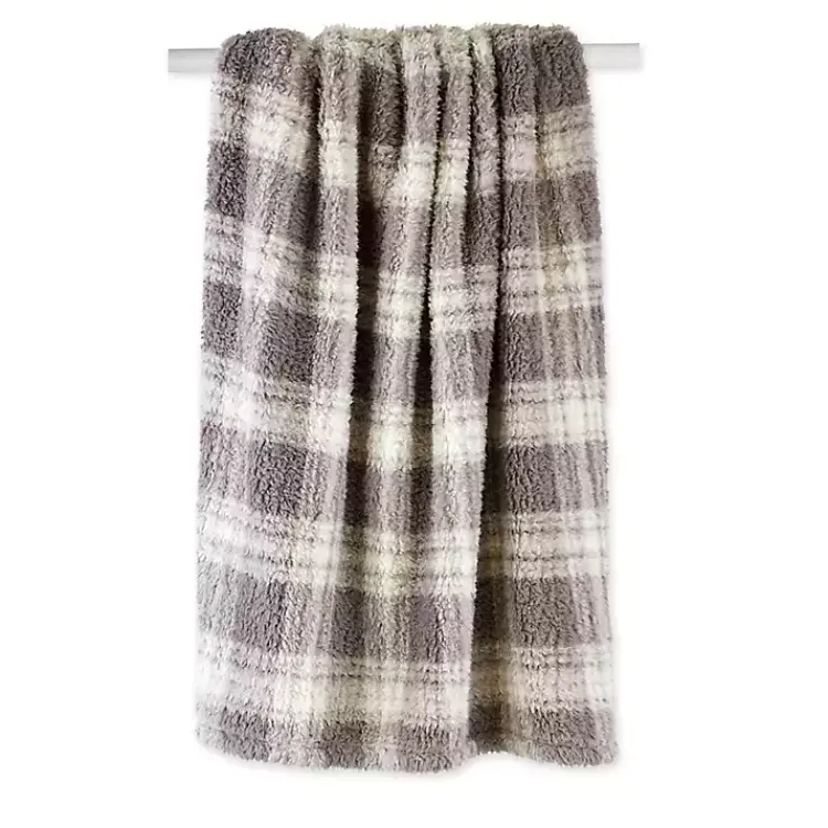 Clearance Plaid Plush Throw Blankets & Throws
