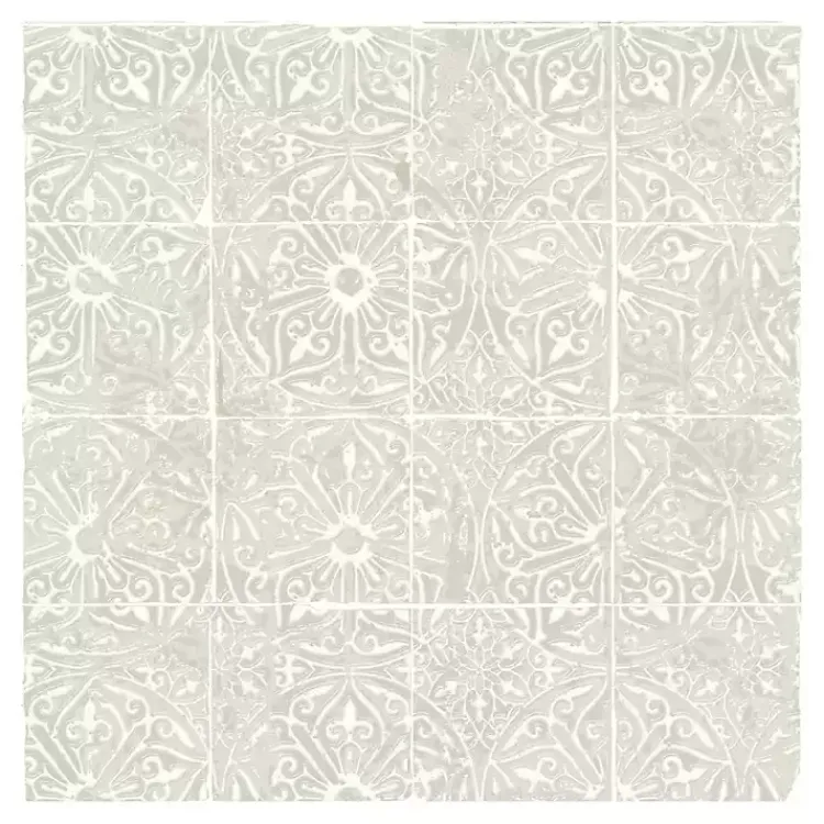 Kirklands Home Wall Murals & Wallpaper|Provincial Tiles Peel & Stick Wallpaper Gray
