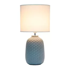 Kirklands Home Table Lamps|Purled Ceramic Table Lamp Gray