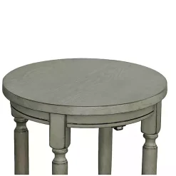 Kirklands Home Accent & End Tables|Round Charging Accent Table Gray