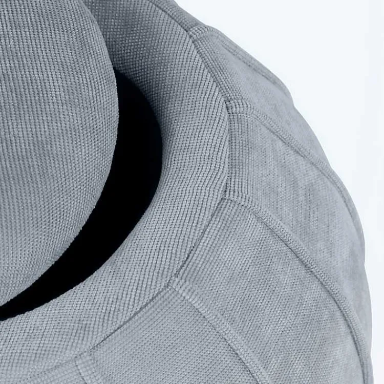 Kirklands Home Benches & Ottomans|Rounded Oval Storage Ottoman Gray