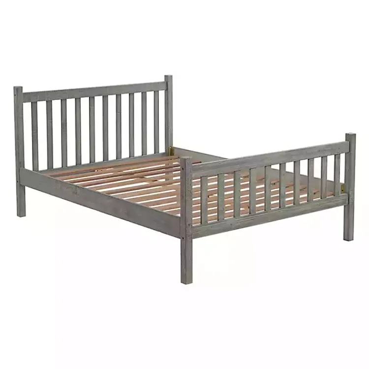 Kirklands Home Beds & Headboards|Rustic Spindleback Full Bed Frame Gray