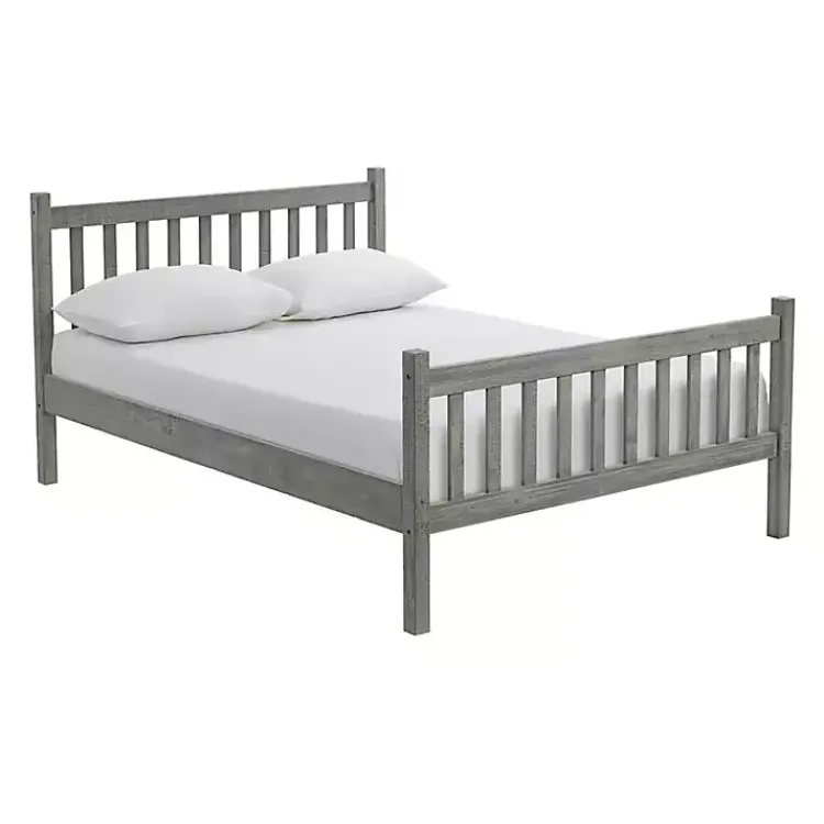 Kirklands Home Beds & Headboards|Rustic Spindleback Full Bed Frame Gray