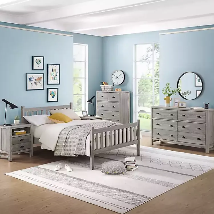 Kirklands Home Beds & Headboards|Rustic Spindleback Full Bed Frame Gray