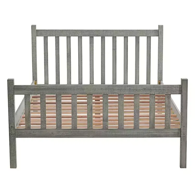 Kirklands Home Beds & Headboards|Rustic Spindleback Full Bed Frame Gray