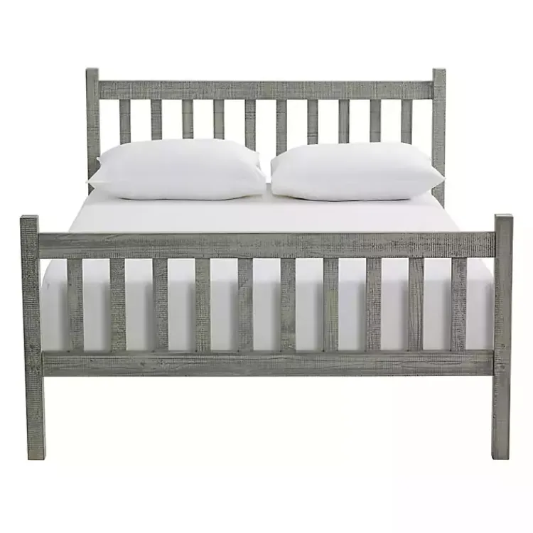 Kirklands Home Beds & Headboards|Rustic Spindleback Full Bed Frame Gray