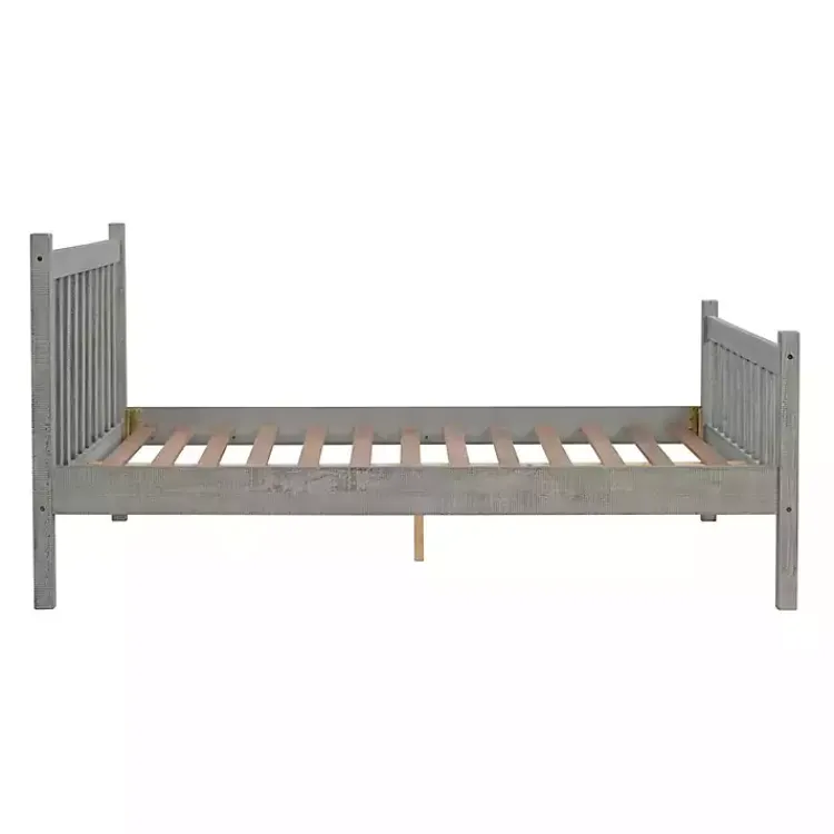 Kirklands Home Beds & Headboards|Rustic Spindleback Full Bed Frame Gray