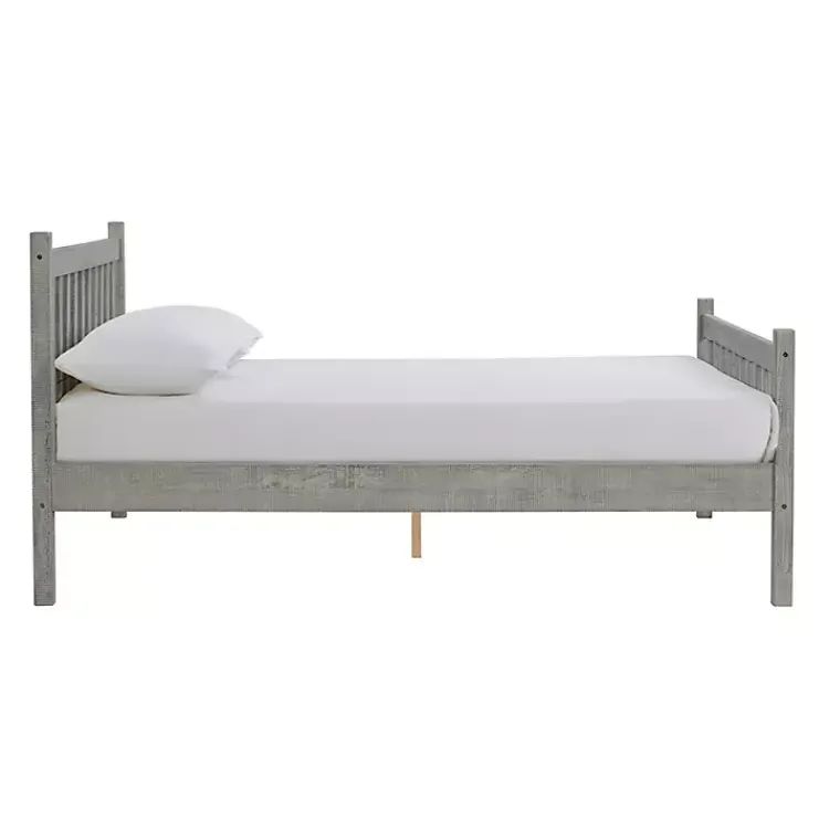 Kirklands Home Beds & Headboards|Rustic Spindleback Full Bed Frame Gray