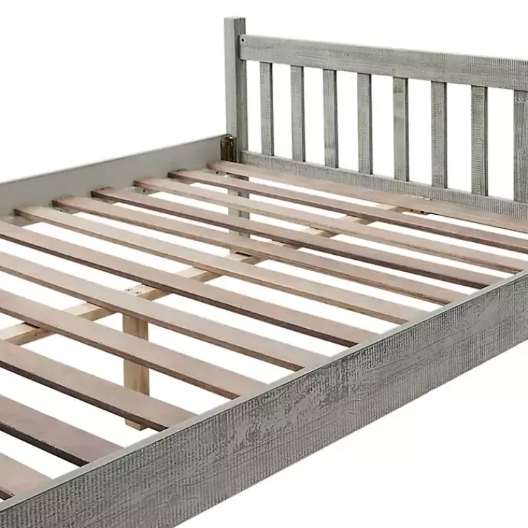 Kirklands Home Beds & Headboards|Rustic Spindleback Full Bed Frame Gray