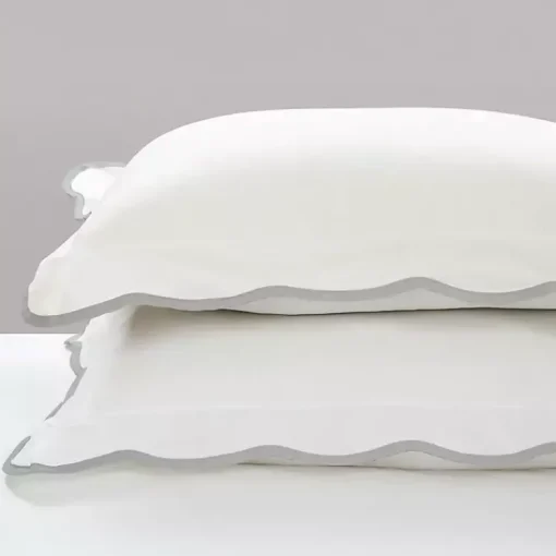 Kirklands Home Comforters|Gray Scalloped Edge 3-pc. Full/Queen Comforter Set