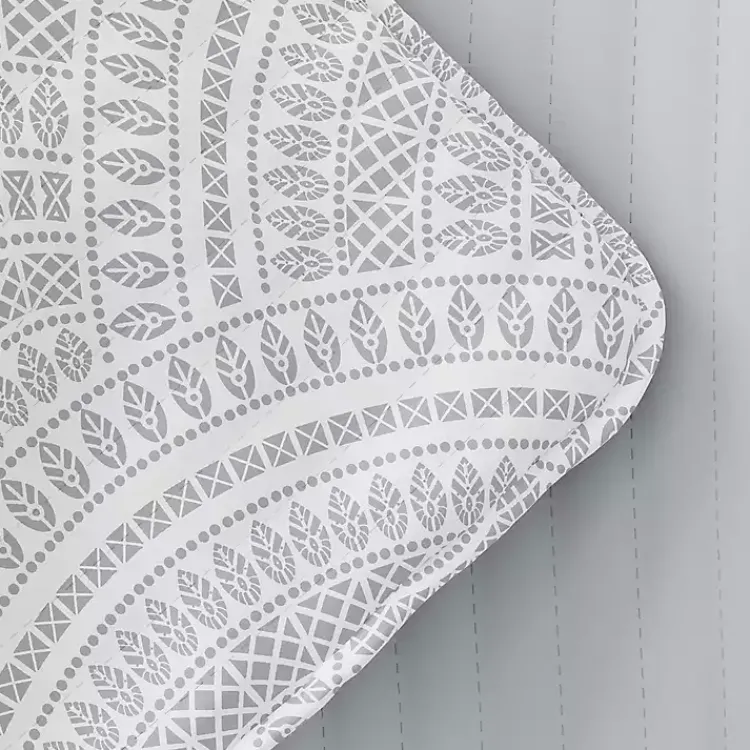 Kirklands Home Quilts|Gray Scalloped Reversible 2-pc. Twin Quilt Set