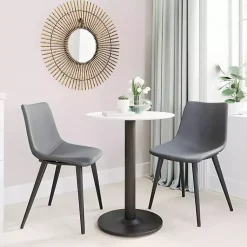 Kirklands Home Dining Chairs|Scooped Daniel Dining Chairs, Set of 2 Gray