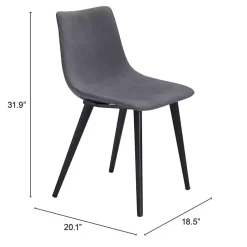 Kirklands Home Dining Chairs|Scooped Daniel Dining Chairs, Set of 2 Gray