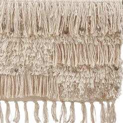Kirklands Home Table Linens|Gray Sequin Fringe Cotton Table Runner