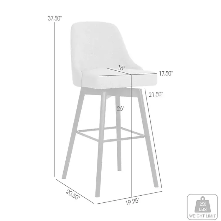 Kirklands Home Bar Stools & Counter Height Stools|Sicily Swivel Counter Stool Gray