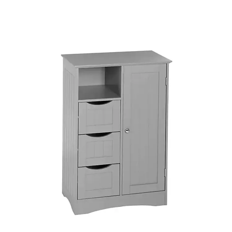 Kirklands Home Cabinets & Sideboards|Single Door 3-Drawer Cabinet Gray