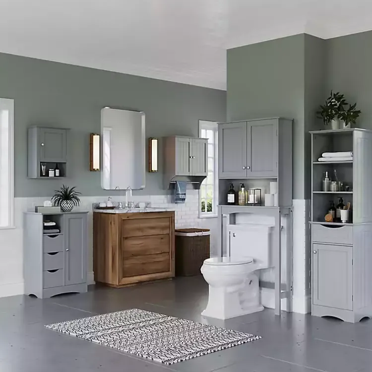 Kirklands Home Cabinets & Sideboards|Single Door 3-Drawer Cabinet Gray