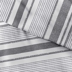 Kirklands Home Duvets|Gray Soft Striped 3-pc. Queen Duvet Cover Set