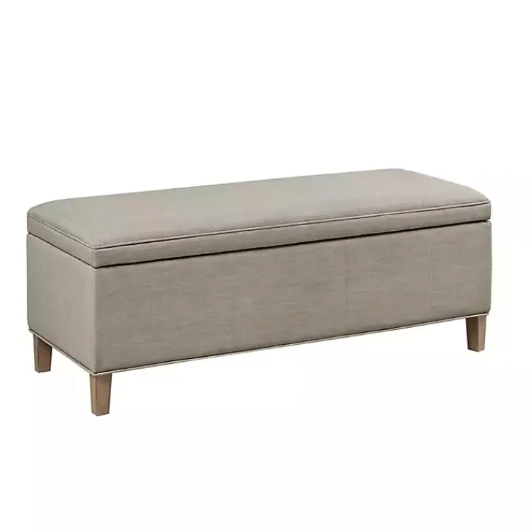 Kirklands Home Benches & Ottomans|Soft-Close Storage Bench Gray