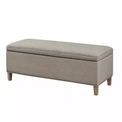 Kirklands Home Benches & Ottomans|Soft-Close Storage Bench Gray