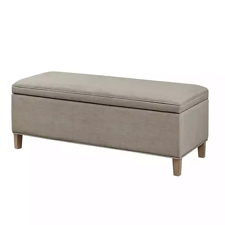 Kirklands Home Benches & Ottomans|Soft-Close Storage Bench Gray