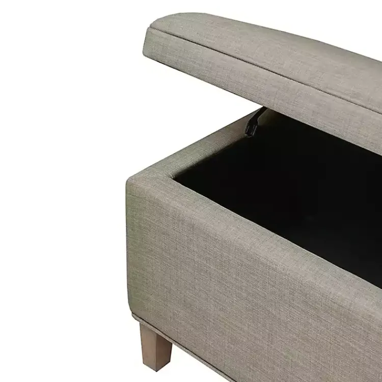 Kirklands Home Benches & Ottomans|Soft-Close Storage Bench Gray