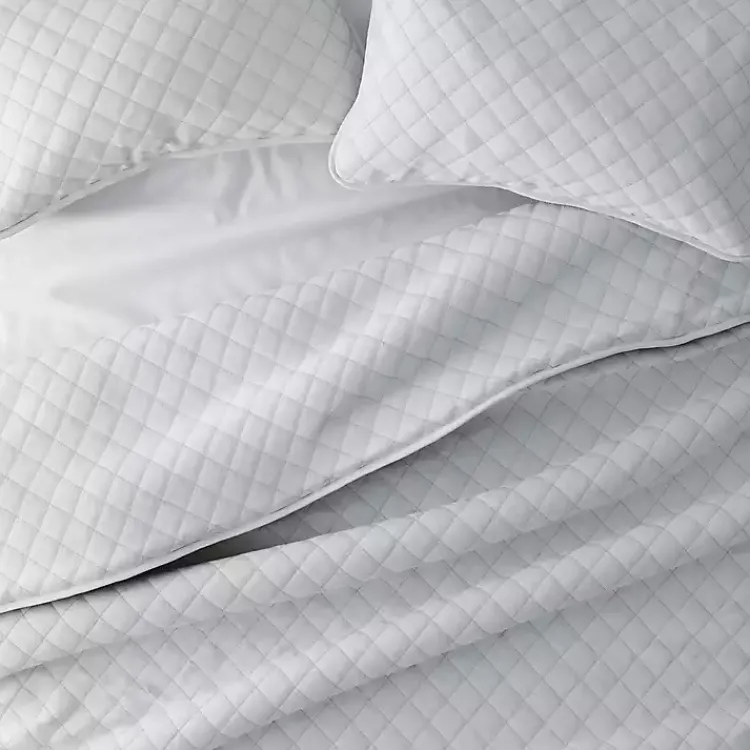 Kirklands Home Quilts|Stitched Diamond 2-pc. Twin Quilt Set Gray