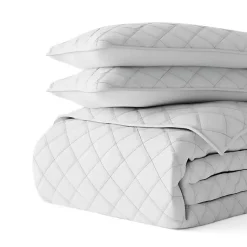 Kirklands Home Quilts|Stitched Diamond 3-pc. King Quilt Set Gray