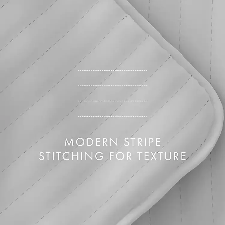 Kirklands Home Quilts|Stitched Stripes 2-pc. Twin Quilt Set Gray