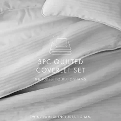 Kirklands Home Quilts|Stitched Stripes 3-pc. King Quilt Set Gray