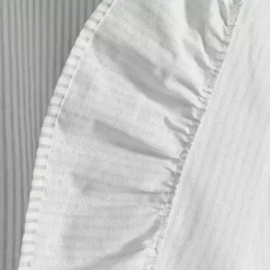 Kirklands Home Curtains & Drapes|Gray Stripe Ruffled Curtain Panel Set, 84 in.