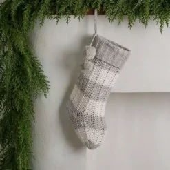 Discount Striped Knit Christmas Stocking Christmas Stockings & Stocking Holders
