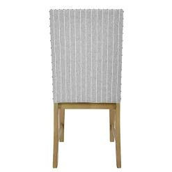 Kirklands Home Dining Chairs|Stripes Nailhead Dining Chairs, Set of 2 Gray