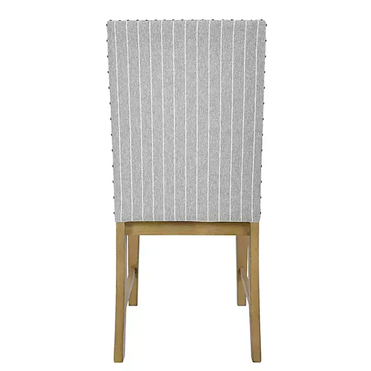 Kirklands Home Dining Chairs|Stripes Nailhead Dining Chairs, Set of 2 Gray