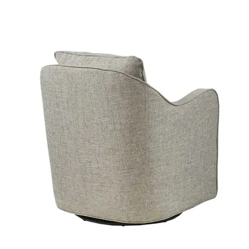 Kirklands Home Accent Chairs|Swivel Upholstered Wide Seat Accent Chair Gray