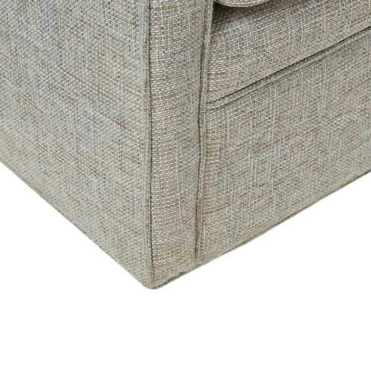 Kirklands Home Accent Chairs|Swivel Upholstered Wide Seat Accent Chair Gray