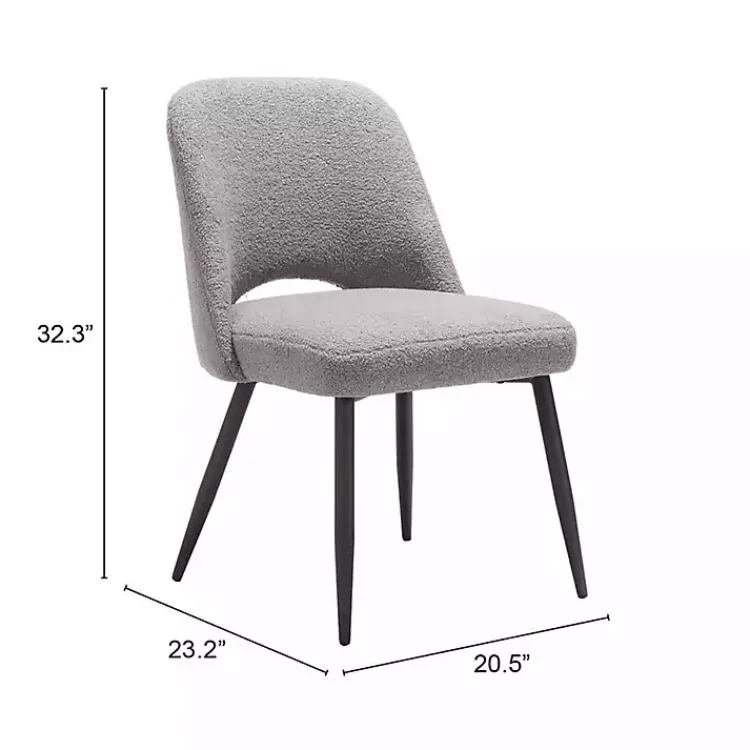 Kirklands Home Dining Chairs|Teddy Upholstered Dining Chairs, Set of 2 Gray