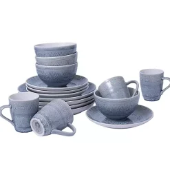 Kirklands Home Dinnerware|Tessa 16-pc. Dinnerware Set Gray