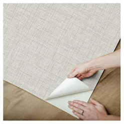 Kirklands Home Wall Murals & Wallpaper|Textured Faux Fabric Peel & Stick Wallpaper Gray