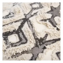 Discount Gray Textured Geometric Pillow Pillows