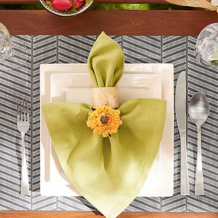 Kirklands Home Table Linens|Textured Twill Weave Placemats, Set of 6 Gray