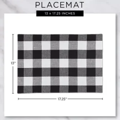 Kirklands Home Table Linens|Textured Twill Weave Placemats, Set of 6 Gray