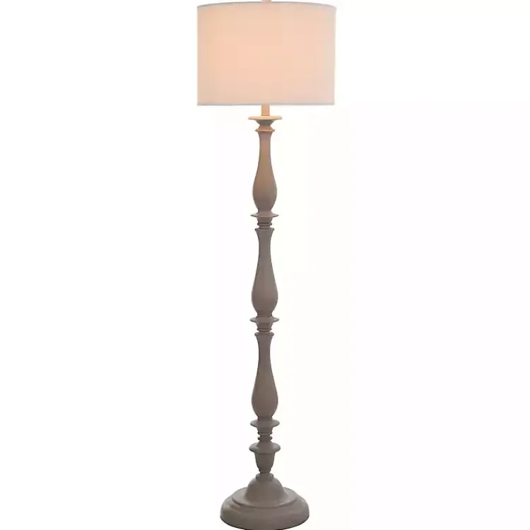 Kirklands Home Floor Lamps|Gray Traditional Spindle Floor Lamp White