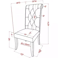 Kirklands Home Dining Chairs|Tufted Landon Dining Chairs, Set of 2 Gray