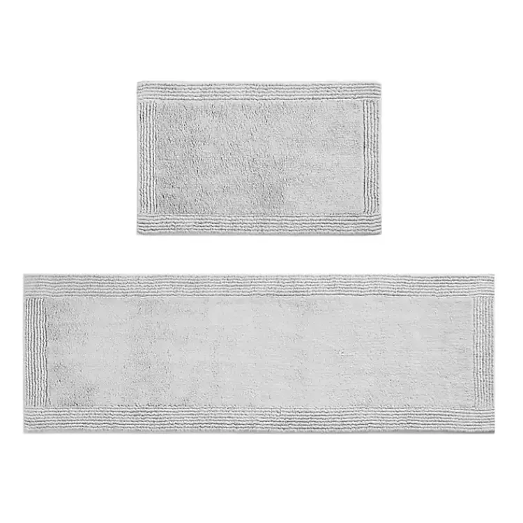 Kirklands Home Bathroom Rugs|Tufted Reversible Bath Runner Gray