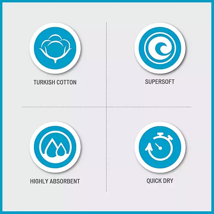 Kirklands Home Bath Towels|Turkish Cotton 6-pc. Towel Set Gray