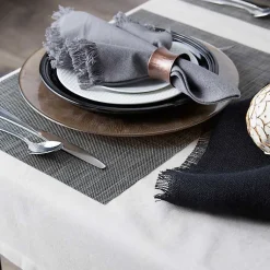 Kirklands Home Table Linens|Tweed Placemats, Set of 6 Gray