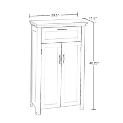 Kirklands Home Cabinets & Sideboards|Two-Door Top Shelf Cabinet Gray